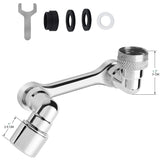 FlexFlow 1080 Swivel Tap Extender – Universal Dual Spray Faucet Attachment | Multi-Angle Water Saving Arm