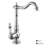 Beaumont Vintage Brass Wall Mixer Tap – Swivel Kitchen & Bathroom Faucet | Solid Brass Hot & Cold Control