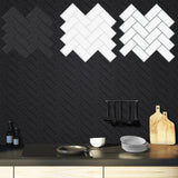 ChevronÉlite Peel & Stick Wall Tiles – Waterproof Herringbone Splashback Panels | Modern 3D Décor Finish