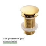 Vellora Brass Click-Clack Basin Waste – Solid Brass Pop-Up Sink Drain | Universal Bathroom Plug with Overflow Option