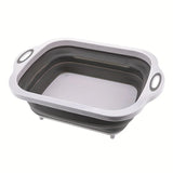 FlexiWash Foldable Multi-Purpose Basin – Portable Sink & Storage Tub | Cutting Board Function | Space-Saving Travel Design
