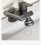 AquaTwist FlexPro Basin Mixer – 360° Swivel Bathroom Faucet | Dual-Handle Hot & Cold Sink Tap