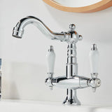 ForgeFlow Industrial Black ForgeFlow Industrial Basin Mixer – Matte Black Brass Bathroom Faucet | Dual-Handle Vanity Sink Taprass Bathroom Faucet – Matte Black Dual-Handle Vanity Sink Mixer