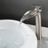 ArcticCascade Basin Mixer – White Waterfall Bathroom Faucet | Contemporary Single Lever Sink Tap
