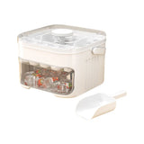 FrostPress 50-Cube Ice Tray & Storage Box – Easy-Release Press Lid | Double-Layer Ice Maker | Reusable Freezer Container