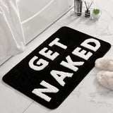 Velveté “Get Naked” Bath Rug – Luxury Microfibre Shaggy Bathroom Mat | Non-Slip Modern Bathroom Décor