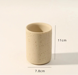 StoneAura Natural Stone Bathroom Accessory – Premium Sandstone Bathroom Décor | Elegant Eco-Friendly Bathroom Essential