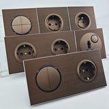 VeronaVolt Vintage Wall Switch & Socket – Coffee Bronze Electrical Outlet | Retro LED Power Plate
