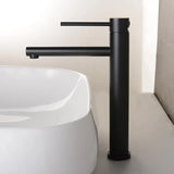 LuxeRose Tall Brushed Rose Gold Basin Mixer Tap – Single-Handle Bathroom Faucet for Vessel Sinks | Modern Hot & Cold Deck-Mounted Design