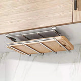 SpaceLine Under-Cabinet Storage Rack – Stainless Steel Cutting Board Holder | Modern Hanging Kitchen Organiser