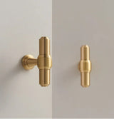 Château Noir Brass T-Bar Handles – French-Inspired Luxury Cabinet Hardware | Solid Brass Furniture Pulls