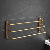TwinStand Double Towel Stand – Freestanding Metal Countertop Holder | Compact Modern Bathroom Storage