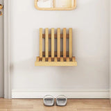 Nordhaven Folding Bamboo Wall Bench – Space-Saving Entryway Seat | Minimalist Nordic Hallway Stool
