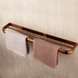 RoseVale Luxury Bathroom Hardware Set – Rose Gold Solid Brass 5-Piece Wall-Mounted Accessory Collection