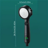 ThermoFlow Smart LED Shower Head – High-Pressure Handheld Shower with Digital Temperature Display | Water-Saving Spa Spray System