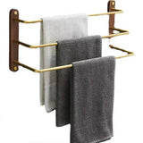 TwinStand Double Towel Stand – Freestanding Metal Countertop Holder | Compact Modern Bathroom Storage