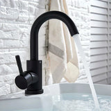 NovaLine Basin Mixer Tap – Matte Black &amp; Brushed Nickel Bathroom Faucet | Modern Stainless Steel Sink Mixer