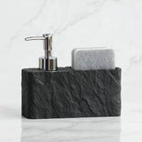 Velora Stone Soap Station – 2-in-1 Soap Dispenser & Sponge Holder for Kitchen & Bathroom Sinks