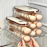 FreshRoll Automatic Egg Organizer – Multi-Tier Rolling Egg Holder | Stackable Refrigerator Egg Storage | Space-Saving Egg Dispenser for Kitchen