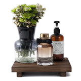 RustiTray Decorative Wooden Tray Stand – Rustic Farmhouse Organizer for Bathroom, Kitchen & Vanity