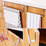 DoorNest Over-Cabinet Towel Rail – Stainless Steel Kitchen Hanging Rack | No-Drill Storage Organiser