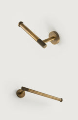 Kensington Heritage Bathroom Hardware Set – Antique Bronze Brass Accessories | Luxury Knurled Towel Rail &amp; Toilet Roll Holder Collection