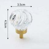 Éclatéra Crystal Cabinet Knob – Champagne Gold Furniture Handle | Luxury Drawer & Wardrobe Hardware