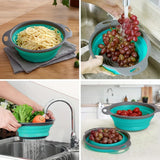 CollapsoChef Silicone Colander – Foldable Kitchen Strainer Basket | Space-Saving Food Prep Essential