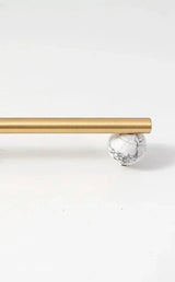 Marbelle Brass & Marble Cabinet Handles – Scandinavian Luxury Drawer Pulls | Modern Furniture Hardware