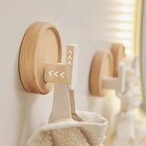 Noiréa Walnut Wall Hook – Drill-Free Wooden Coat & Key Hook | Modern Minimalist Home Organiser