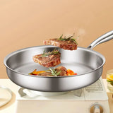 PureHeat 304 Stainless Steel Skillet – Professional Non-Coated Frying Pan | Induction & Gas Cookware