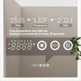 Velora ArcSense LED Vanity Mirror – Smart Frameless Bathroom Mirror with Clock Display, Anti-Fog & Adjustable Lighting
