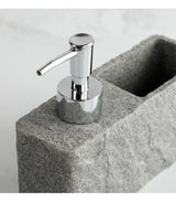 Velora Stone Soap Station – 2-in-1 Soap Dispenser & Sponge Holder for Kitchen & Bathroom Sinks