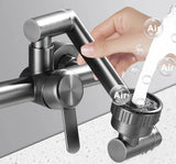 HydroFlex Pro Wall Mixer – 4-Mode Stainless Steel Kitchen Faucet | 360° Swivel Hot & Cold Tap