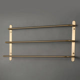 CopperLine Compact Towel Rail with Hook – Chrome Copper Wall Holder | Space-Saving Luxury Bathroom Storage