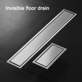 AuricLine Concealed Shower Drain – Brushed Gold Tile-In Floor Waste | 304 Stainless Steel Anti-Odour Drain Cover