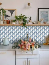 NordicTyle 12-Piece Scandinavian Floor & Wall Sticker Set – Thick PVC Peel-and-Stick Tiles for Modern Home Décor