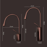 Roselle Pivot Basin Mixer Tap – Brushed Rose Gold Bathroom Faucet | Swivel Spout Luxury Sink Mixer