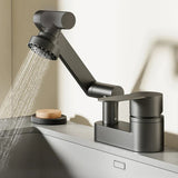 AquaTwist FlexPro Basin Mixer – 360° Swivel Bathroom Faucet | Dual-Handle Hot & Cold Sink Tap