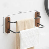 DualLux Double Towel Rail – Brushed Aluminium Bathroom Towel Holder | Modern Wall-Mounted Storage with Hook