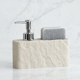 Velora Stone Soap Station – 2-in-1 Soap Dispenser & Sponge Holder for Kitchen & Bathroom Sinks
