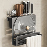 BladeNest Kitchen Organiser – Wall-Mounted Knife & Cutting Board Holder | Stainless Steel Storage Rack