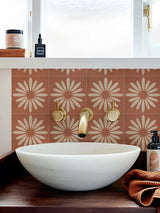 Terravelle Boho Tile Decals – Self-Adhesive Mediterranean Vinyl Stickers | Decorative Wall & Floor Panels