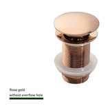 Vellora Brass Click-Clack Basin Waste – Solid Brass Pop-Up Sink Drain | Universal Bathroom Plug with Overflow Option