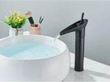 Beaumont Cascade Basin Mixer Tap – Antique Brass Waterfall Faucet | Vintage Single Lever Bathroom Tap