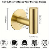 StickMount Adhesive Wall Hooks – Stainless Steel No-Drill Towel & Robe Holder | Modern Space-Saving Storage