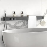 TitanSpa LuxeRail Shower System – Thermostatic Rainfall Shower Set | Gun Grey Wall-Mounted Spa Mixer