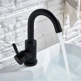 NovaLine Basin Mixer Tap – Matte Black &amp; Brushed Nickel Bathroom Faucet | Modern Stainless Steel Sink Mixer