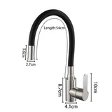 NoirFlex Kitchen Mixer Tap – Black Stainless Steel Faucet | Flexible Dual-Spray Hot & Cold Sink Mixer