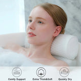SpaCloud Ergonomic Bath Cushion – Luxury Neck & Back Support | Quick-Dry Air Mesh Comfort